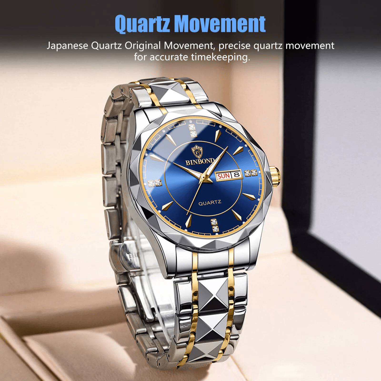 Waterproof Mens Luxury Quartz Watch Stainless Steel Luminous Classic Business Timepiece 4