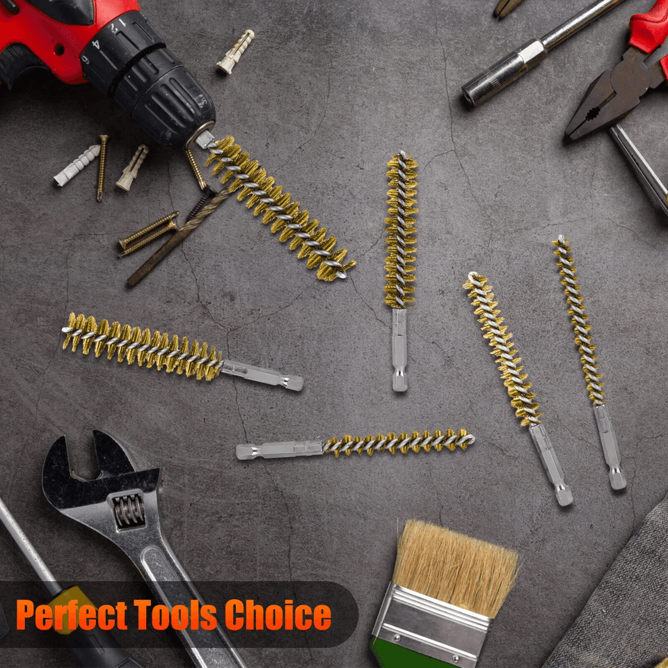 Hex Shank Brass Bore Cleaning Brushe For Power Drill Wire Brushes For Rust Removal And Polishing An 5