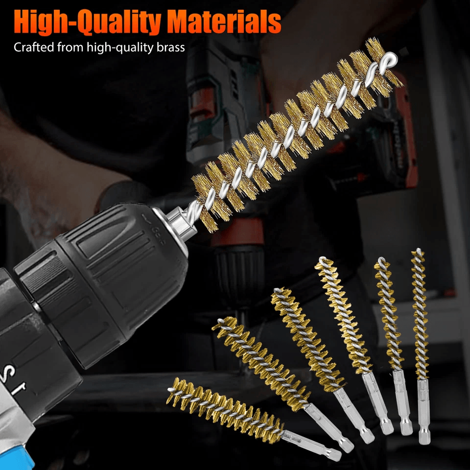 Hex Shank Brass Bore Cleaning Brushe For Power Drill Wire Brushes For Rust Removal And Polishing An 3