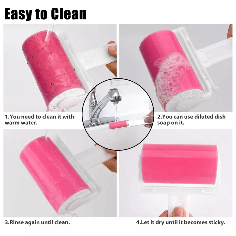 Washable Reusable Sticky Lint Roller For Clothes Pet Hair And Dust Remover Tool For Home Car Couch  6