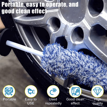 Microfiber Car Wheel Brush Complete Auto Detailing Tool For Rims Tires  Engine Cleaning 2
