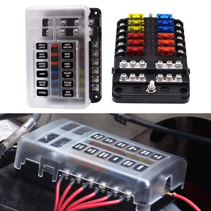Auto Car Power Distribution Blade Fuse Holder Box Block Panel Board Universal Fuse Block For Vehicl 2