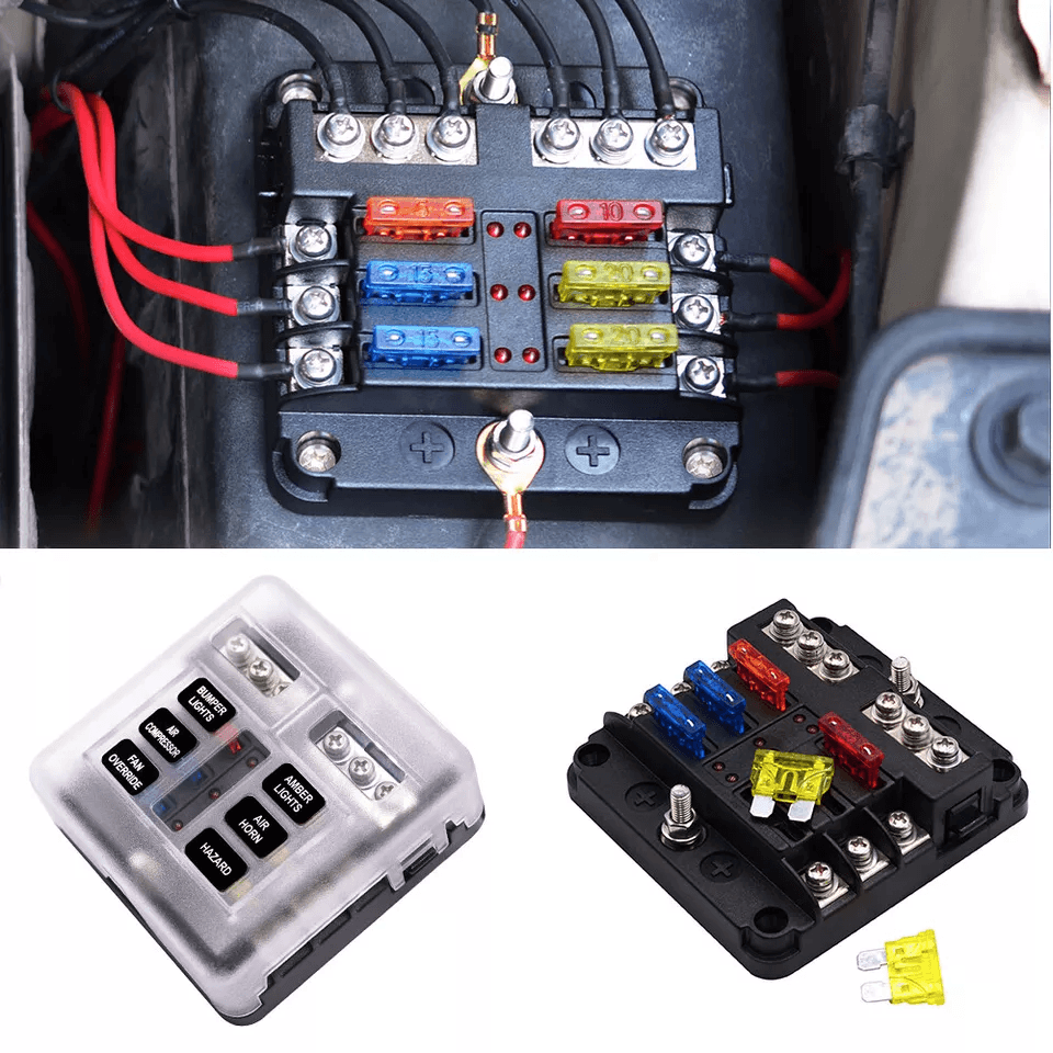 Auto Car Power Distribution Blade Fuse Holder Box Block Panel Board Universal Fuse Block For Vehicl 3