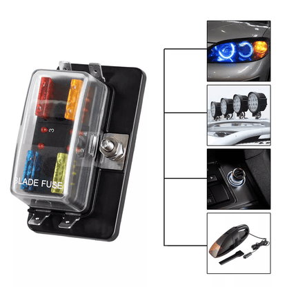 Auto Car Power Distribution Blade Fuse Holder Box Block Panel Board Universal Fuse Block For Vehicl 4