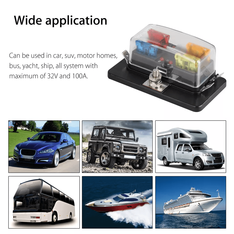 Auto Car Power Distribution Blade Fuse Holder Box Block Panel Board Universal Fuse Block For Vehicl 1