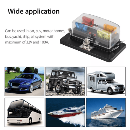 Auto Car Power Distribution Blade Fuse Holder Box Block Panel Board Universal Fuse Block For Vehicl 1