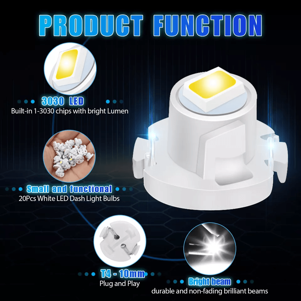 White LED Neo Wedge Bulbs For HVAC Dash AC Climate Control 1