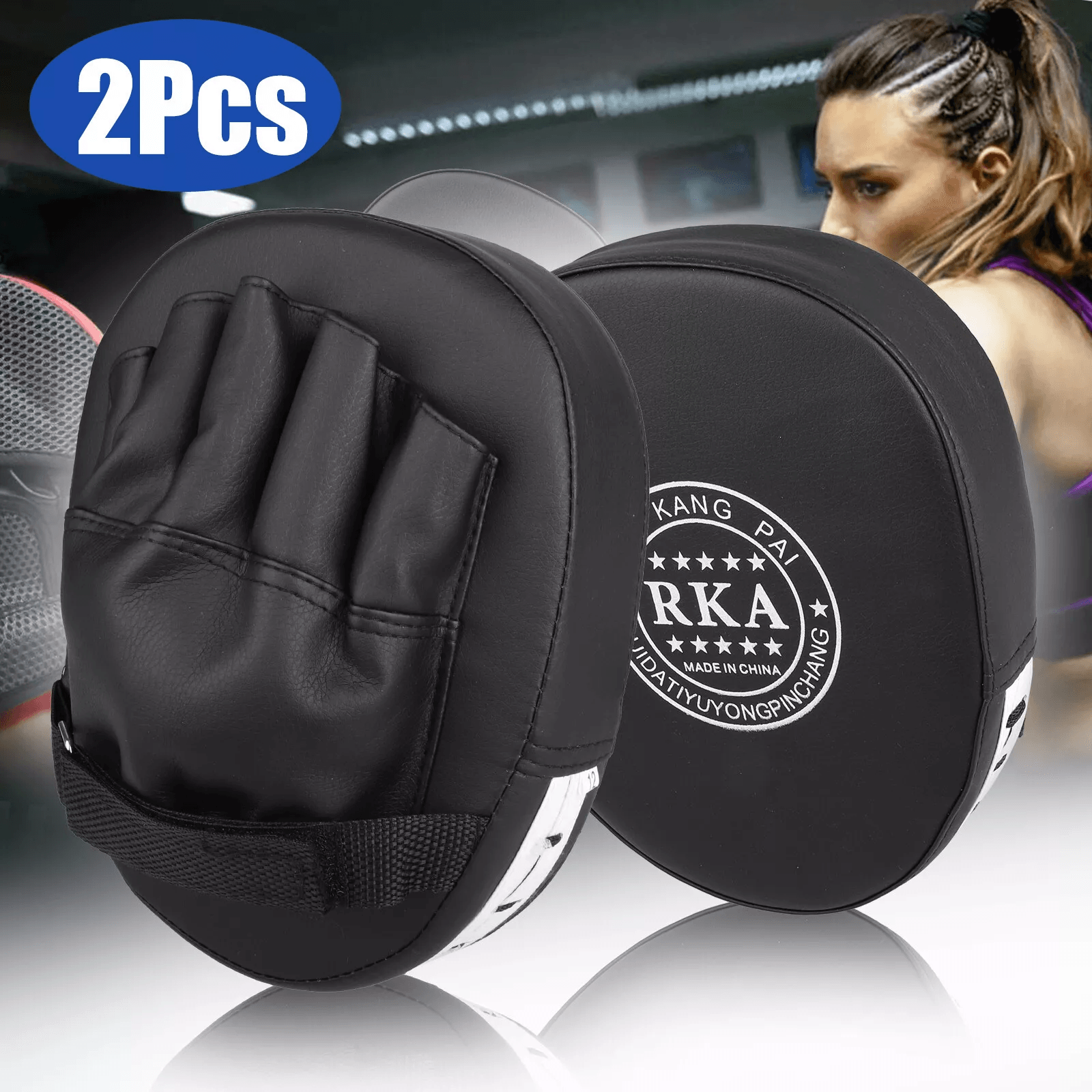 2PCS MMA Boxing Punching Mitts – Sparring Gloves & Kick Target Focus Training Pads