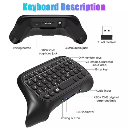 Wireless Controller Keyboard Mini Keypad Chatpad For Xbox Series Fast Typing  Game Chat 4