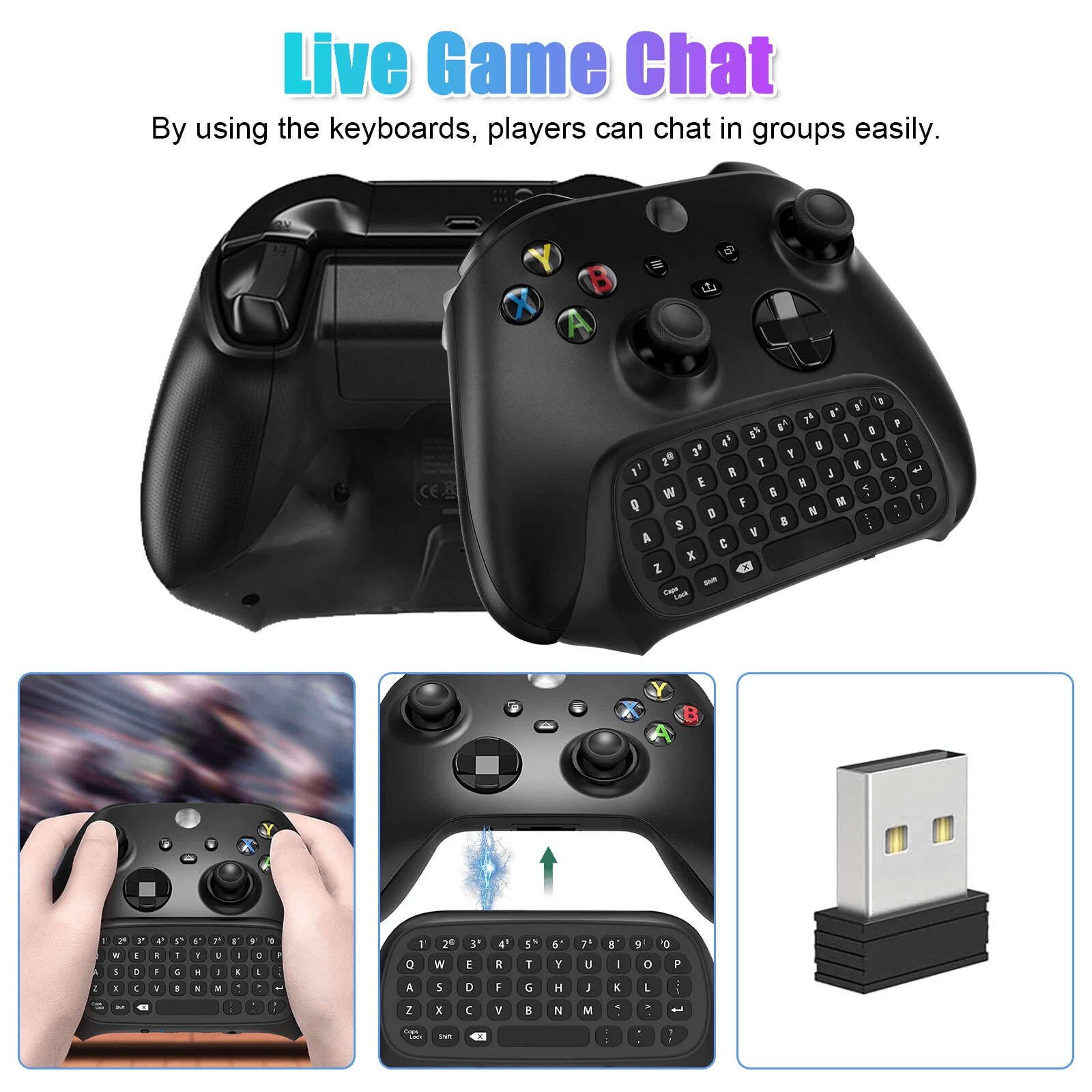 Wireless Controller Keyboard Mini Keypad Chatpad For Xbox Series Fast Typing  Game Chat 2