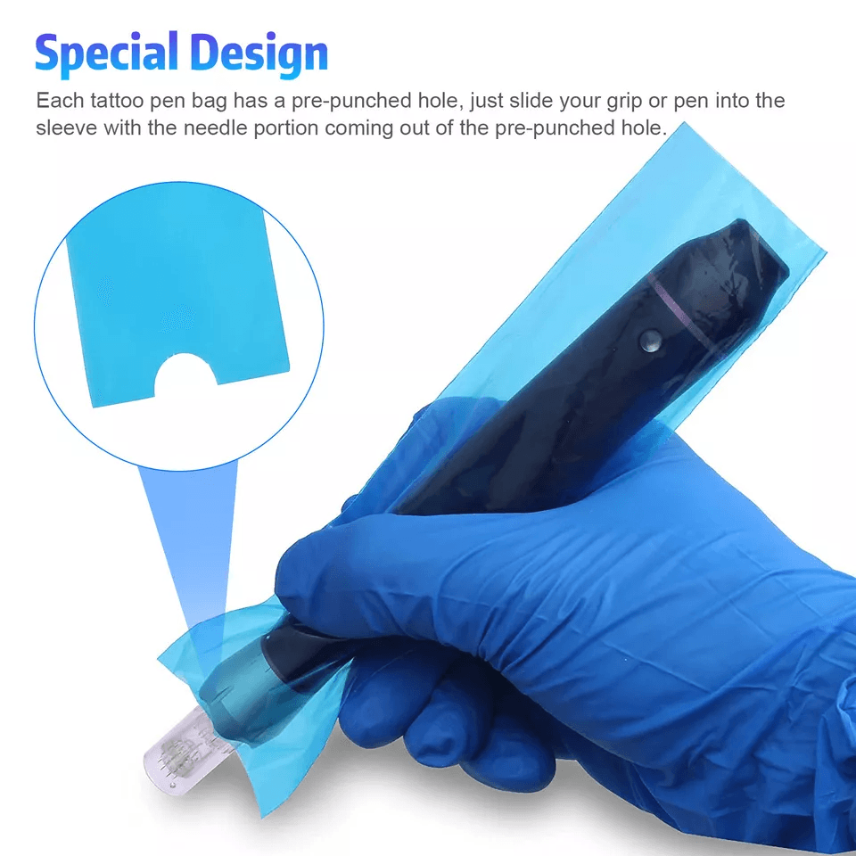 Disposable Tattoo Machine Pen Clip Cord Sleeves Hygienic Plastic Covers For Tattoo Supplies 3