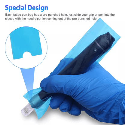 Disposable Tattoo Machine Pen Clip Cord Sleeves Hygienic Plastic Covers For Tattoo Supplies 3