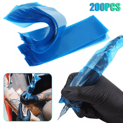 Disposable Tattoo Machine Pen Clip Cord Sleeves, Hygienic Plastic Covers for Tattoo Supplies
