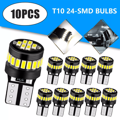 LED Interior Map Dome Lights, Super White License Plate Light Bulbs for Car, No Delay, Long Lifespan, Aluminum Housing