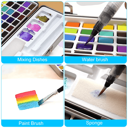 Professional 50Color Watercolor Paint Set  Premium Pigments For Artists  Painting Enthusiasts 4