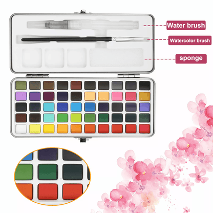 Professional 50Color Watercolor Paint Set  Premium Pigments For Artists  Painting Enthusiasts 5