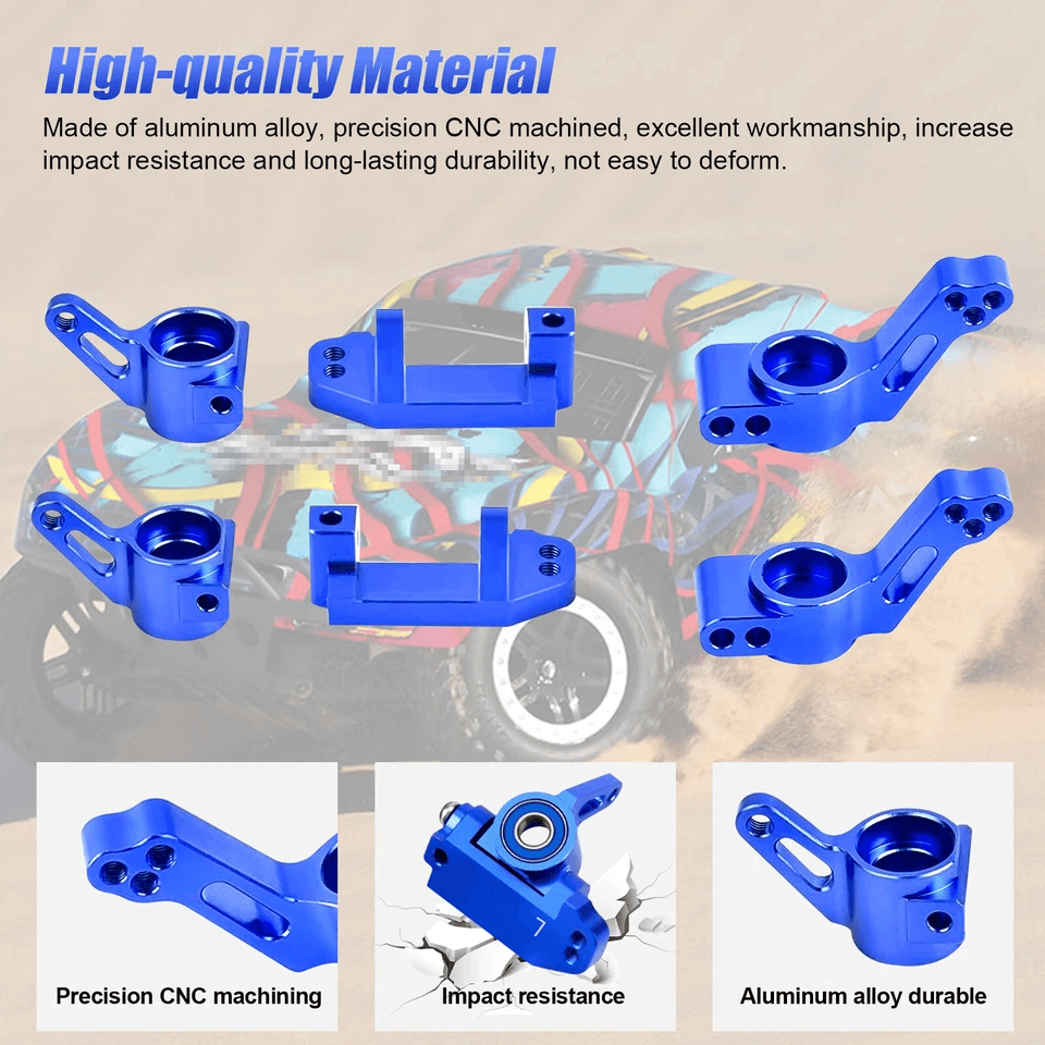 Aluminum Front Caster Block Steering Blocks And Rear Stub Axle Upgrade For Traxxas RC Car 7