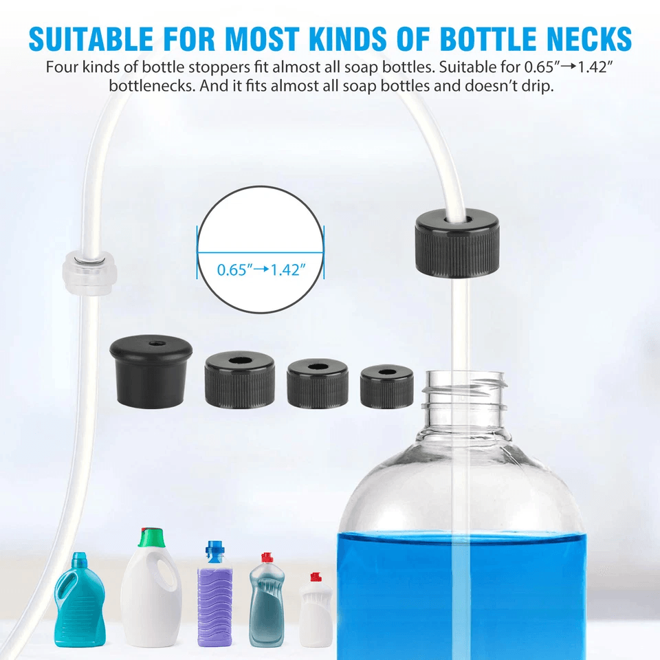 Stainless Steel Sink Soap Dispenser With Tube Kit Kitchen Liquid Pump Bottle System Quick Install N 5