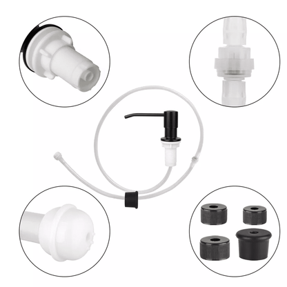Stainless Steel Sink Soap Dispenser With Tube Kit Kitchen Liquid Pump Bottle System Quick Install N 4