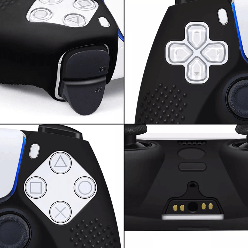 Silicone Case For PlayStation 5 Controller Protective Cover With Thumb Grips Kit AntiSlip Shockproo 5