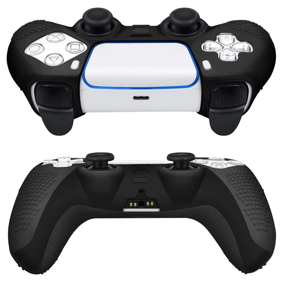 Silicone Case For PlayStation 5 Controller Protective Cover With Thumb Grips Kit AntiSlip Shockproo 4