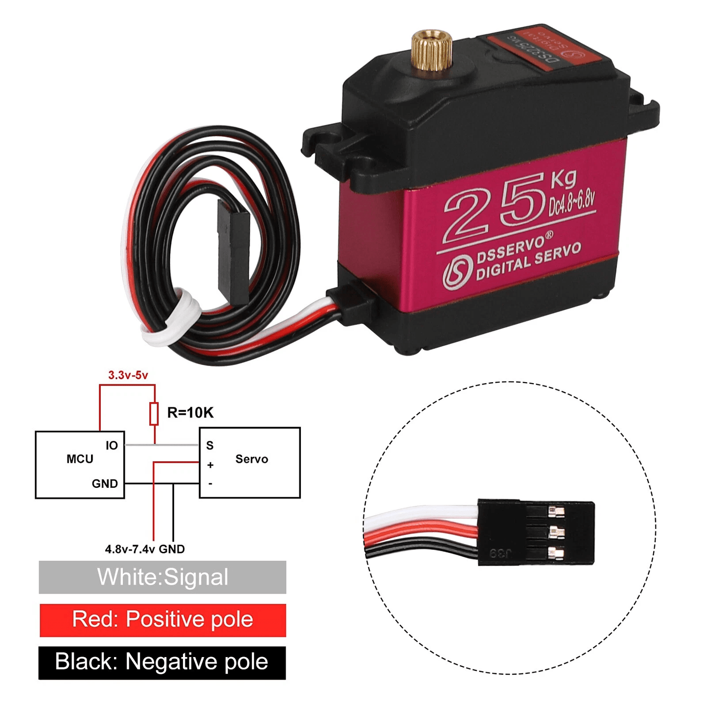 Metal Gear Digital Servo Waterproof High Torque For RC Cars Robots And Mechanical Arms 3