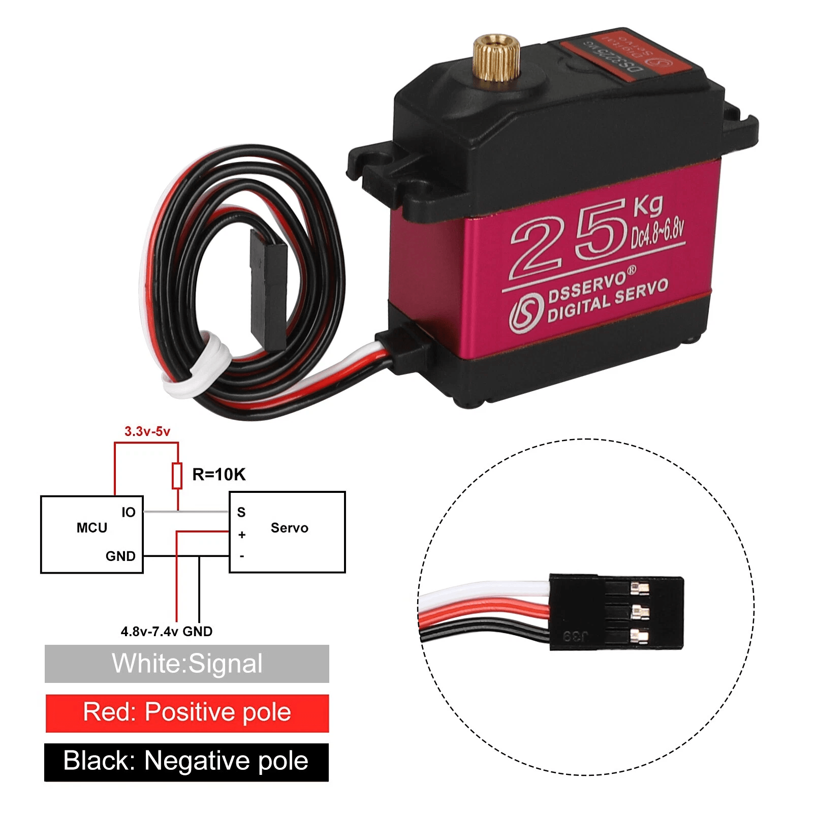 Metal Gear Digital Servo Waterproof High Torque For RC Cars Robots And Mechanical Arms 3