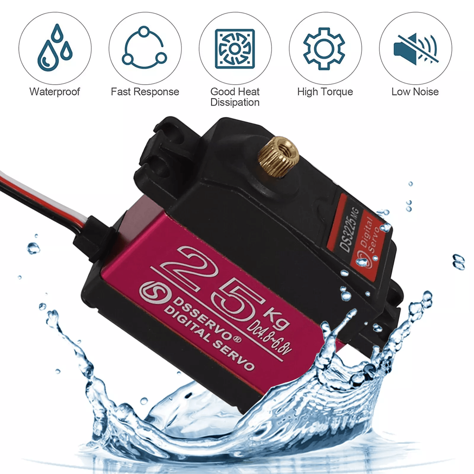 Metal Gear Digital Servo Waterproof High Torque For RC Cars Robots And Mechanical Arms 1
