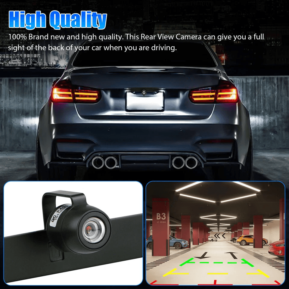 HD Car Reverse Backup Night Vision Camera Waterproof Rear View Parking Cam For Trucks  CarsWide Ang 5