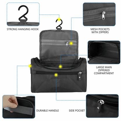 Men Women Travel Toiletry Bag Wash Kit Shaving Makeup Organizer Case 3