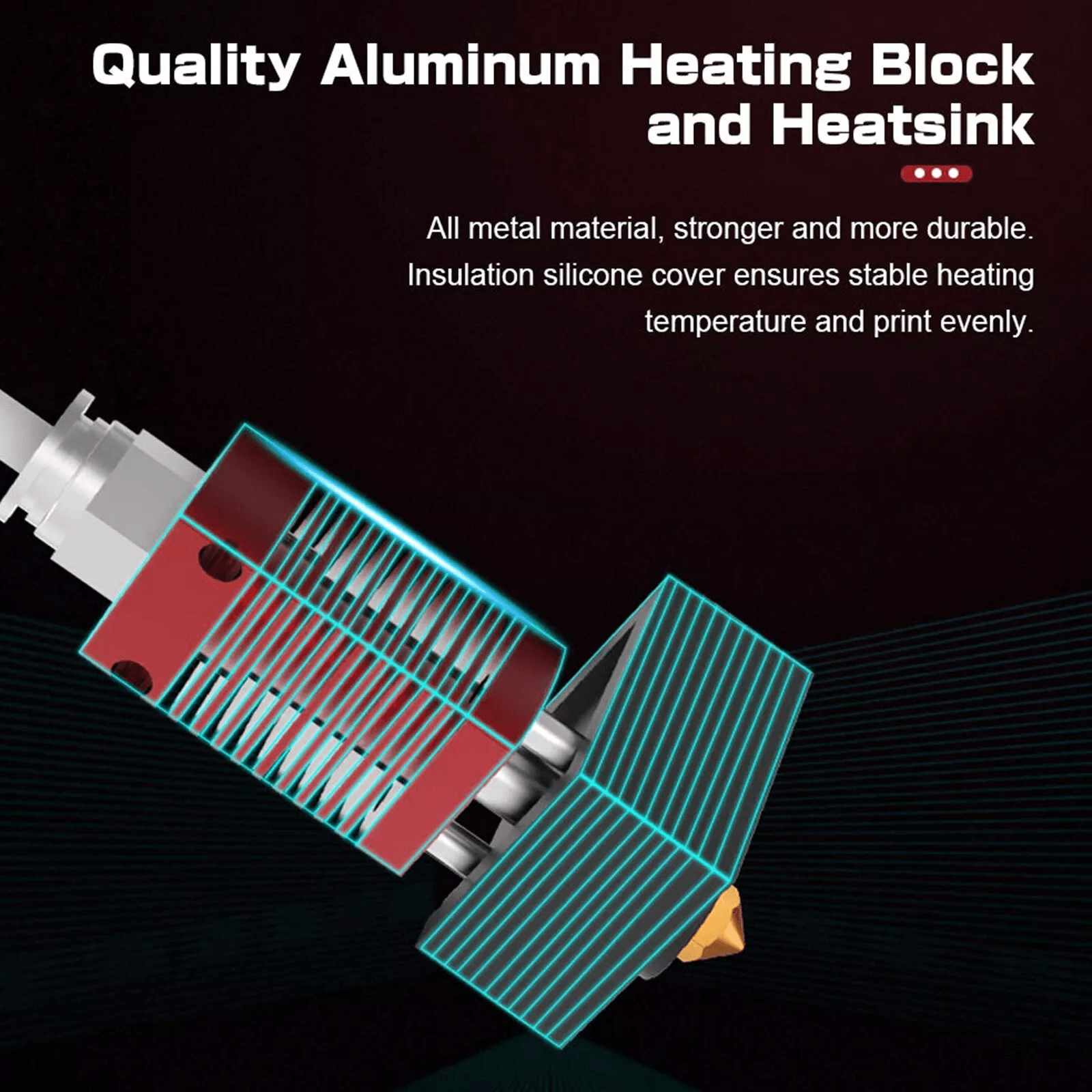 3D Printer Parts For Creality Ender Heater Hot End Extruder Nozzle Upgrade Kit 2