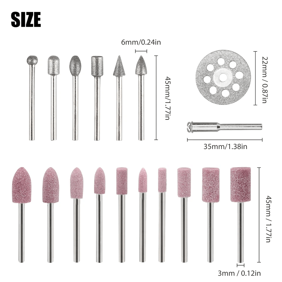 42Pcs Rotary Tool Bit Set For Dremel Glass Grinding Cutting Carving Polishing Kit For Metal Stone C 7