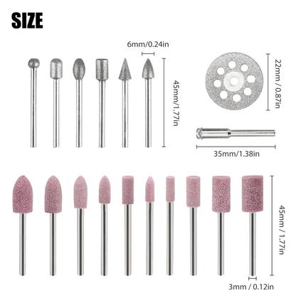 42Pcs Rotary Tool Bit Set For Dremel Glass Grinding Cutting Carving Polishing Kit For Metal Stone C 7