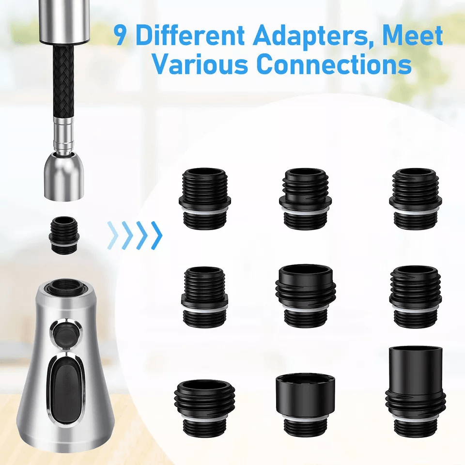 Universal Pull Down Spray Head Kitchen Faucet Part Compatible With Moen Delta Kohler Chrome Replace