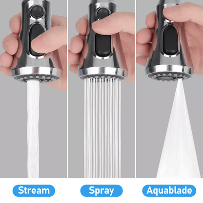Universal Pull Down Spray Head Kitchen Faucet Part Compatible With Moen Delta Kohler Chrome Replace