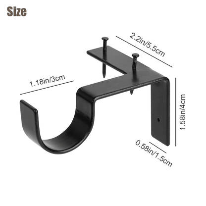Bracket Hang Curtain Rod Holders Single Hook Installs Right Into Window Frame For Home Decor No Dri 6