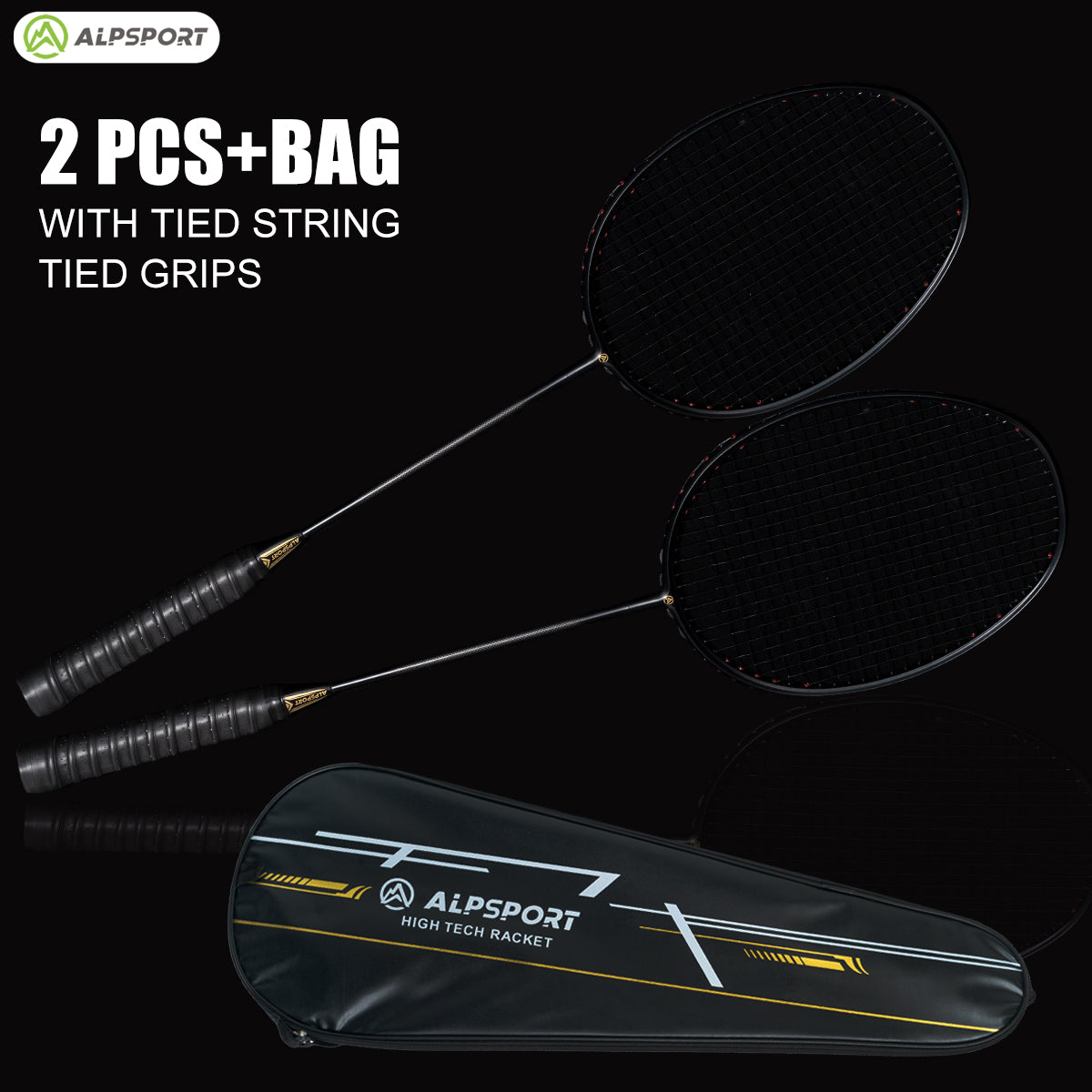 Professional Carbon Fiber Badminton Racket Set Max 30LBS Ultra Light 6U 75g Full Badminton Gear Wit