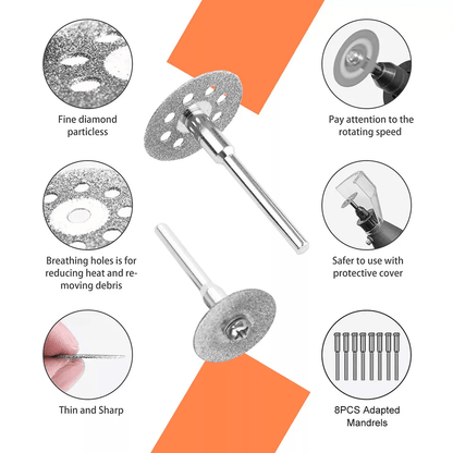 Diamond Cutting Wheels For Dremel Rotary Tool Metal Cut Off Disc Set For Die Grinder 2