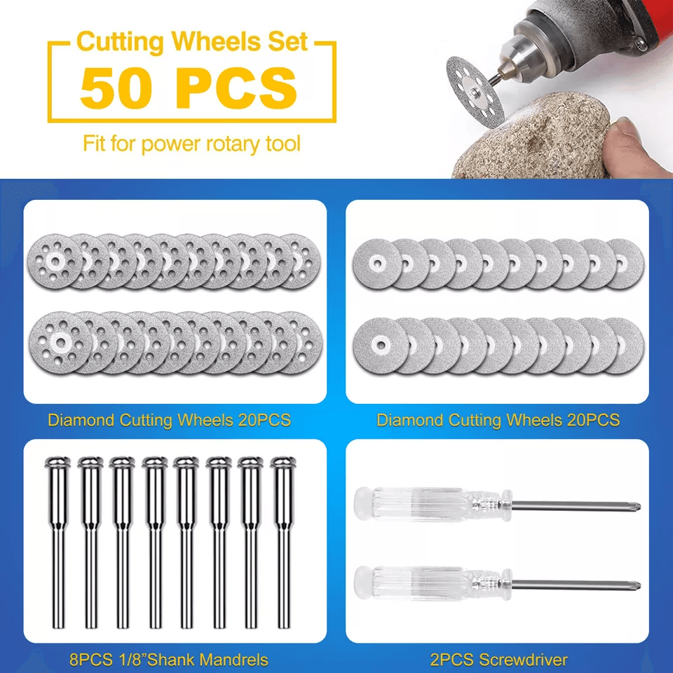 Diamond Cutting Wheels For Dremel Rotary Tool Metal Cut Off Disc Set For Die Grinder 1