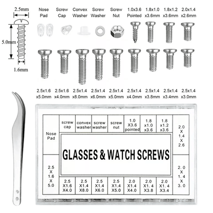 Screw Nut Nose Pad Repair Kit For Eyeglasses Sunglasses  Watches 1