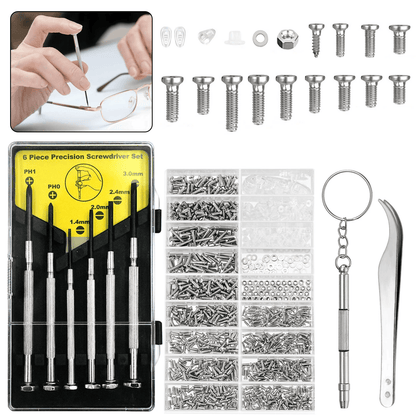 Screw Nut Nose Pad Repair Kit for Eyeglasses, Sunglasses & Watches