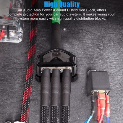 Gauge Power Ground Amp Distribution Block Car Audio Splitter 3