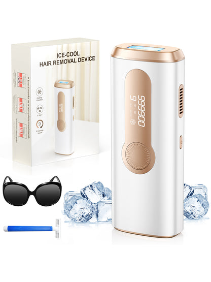 At Home IPL Hair Removal Machine, 990K Flashes for Full Body Use, Painless & Clinically Effective (Underarms,Legs,Face)