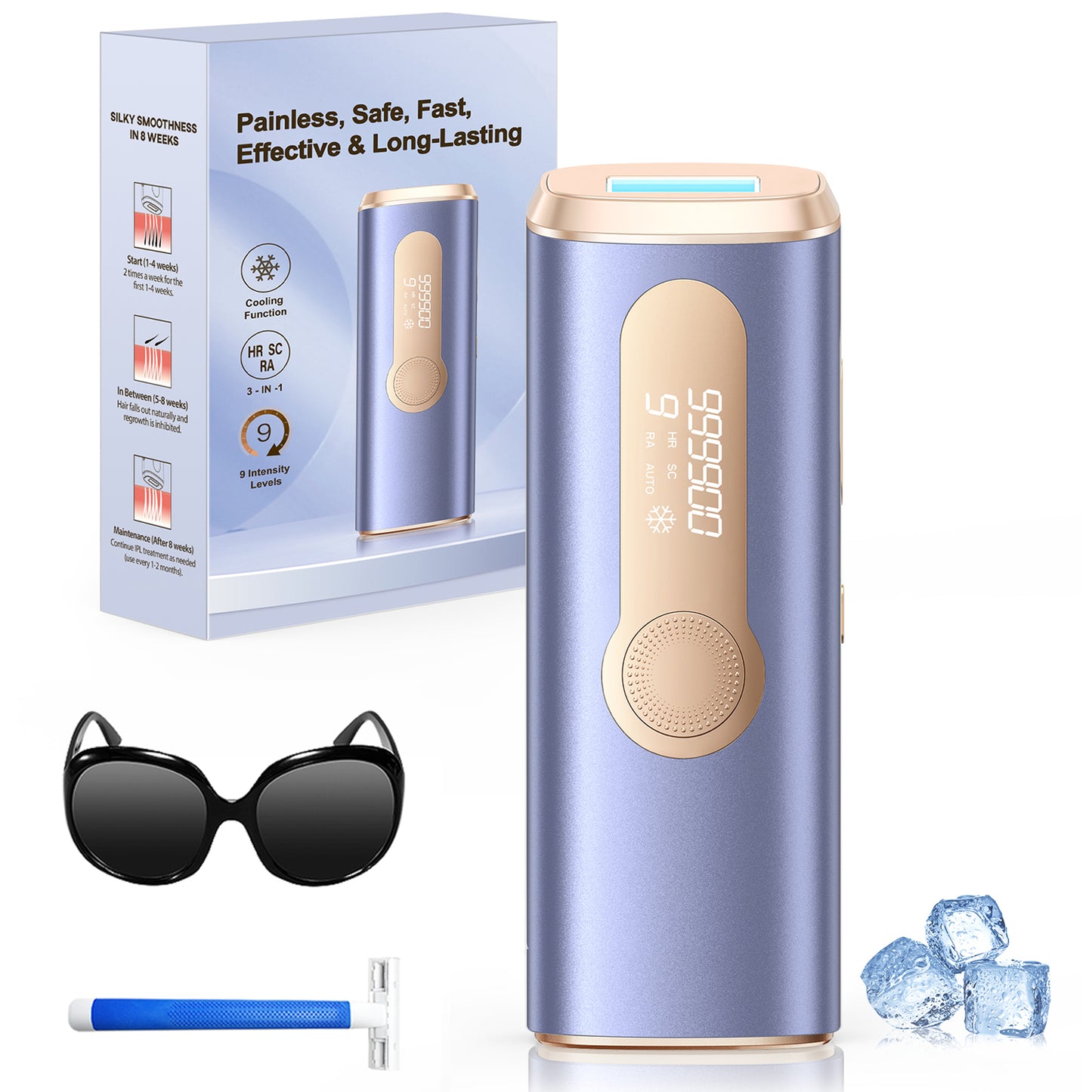 At Home IPL Hair Removal Machine 990K Flashes For Full Body Use Painless  Clinically Effective Unde 7