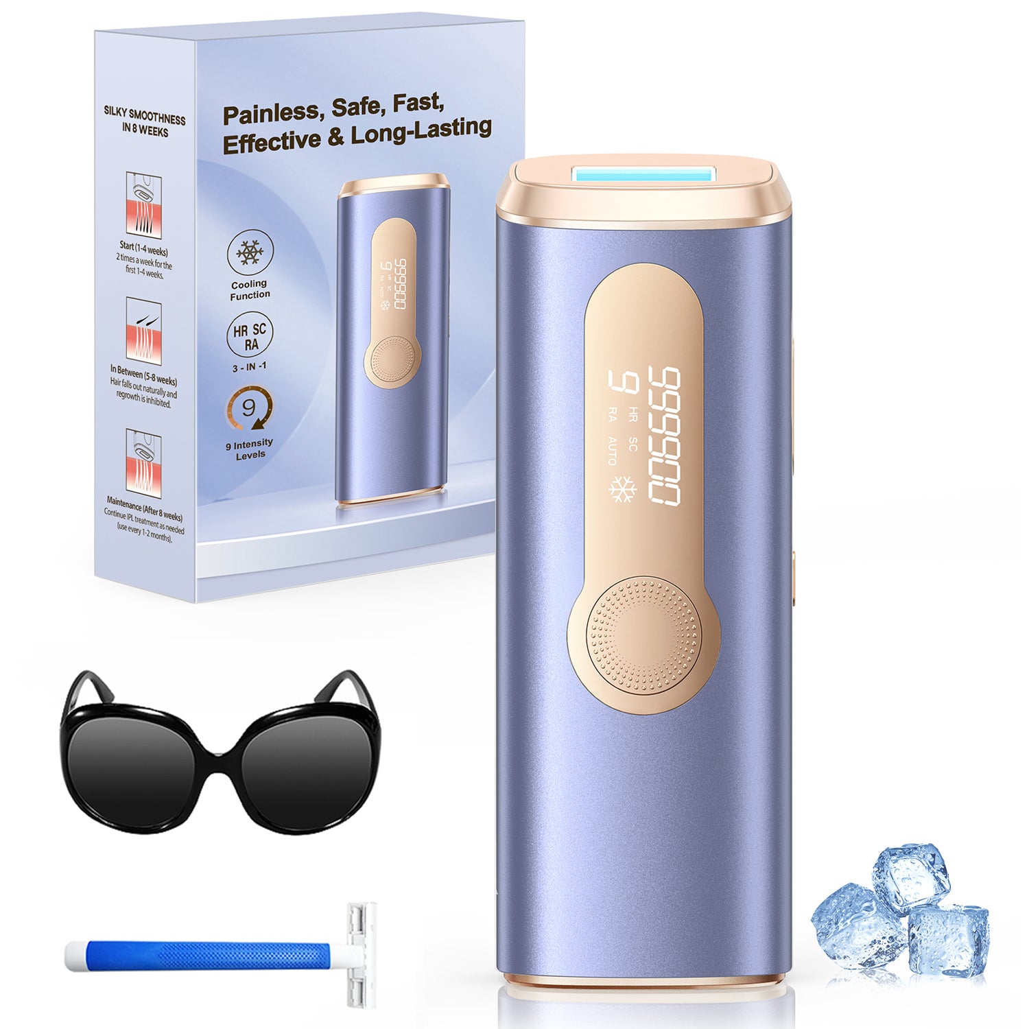 At Home IPL Hair Removal Machine 990K Flashes For Full Body Use Painless  Clinically Effective Unde 7