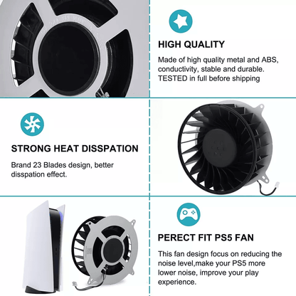 Replacement Internal Cooling Fan Cooler Blades For PlayStation Console Silent CPU Heat Dissipation  2