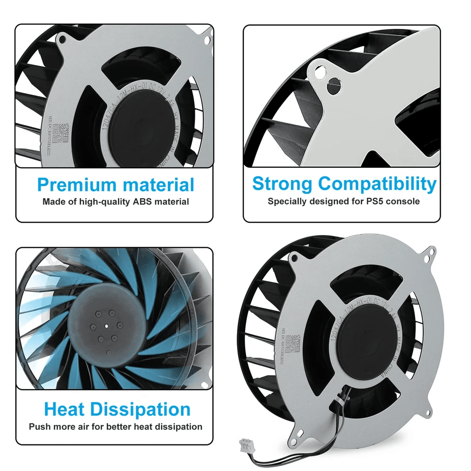 Replacement Internal Cooling Fan Cooler Blades For PlayStation Console Silent CPU Heat Dissipation  3