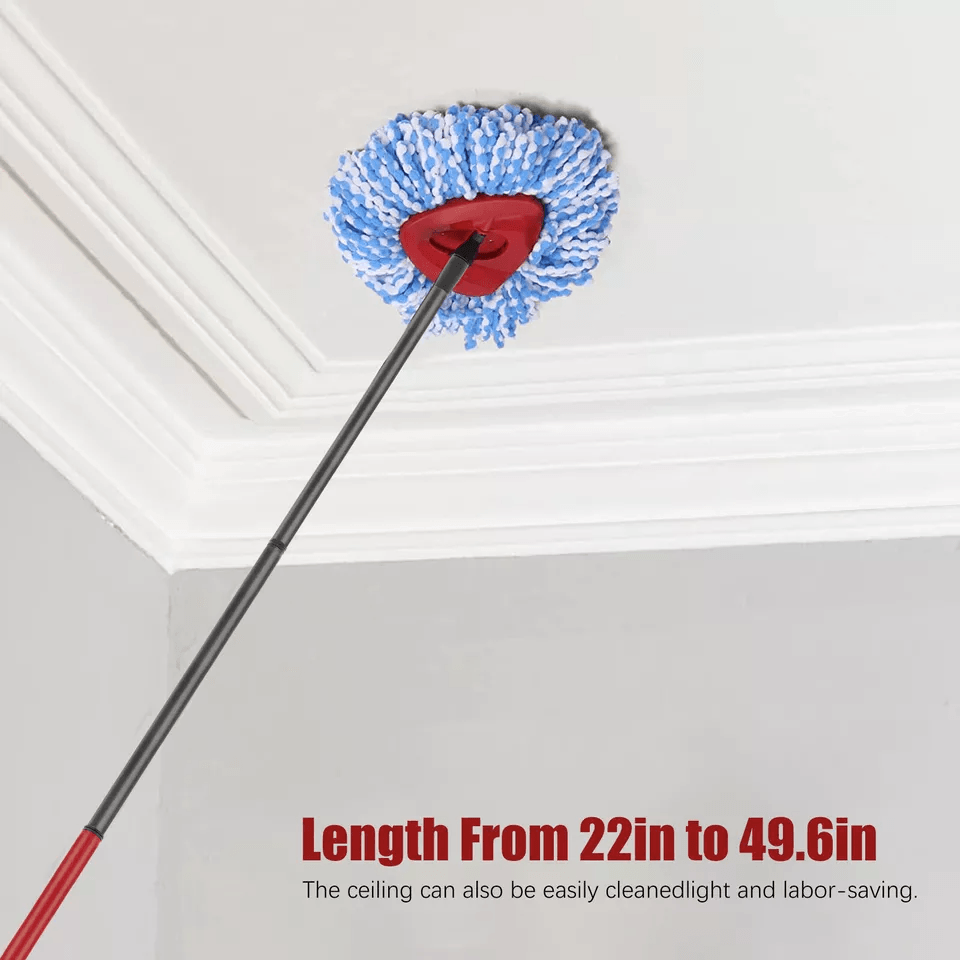 Telescopic Rotary Mop Stick Handle Replacement For Cedar EasyWring Floor Cleaning Adjustable Iron P 8