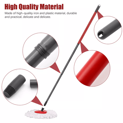 Telescopic Rotary Mop Stick Handle Replacement For Cedar EasyWring Floor Cleaning Adjustable Iron P 5