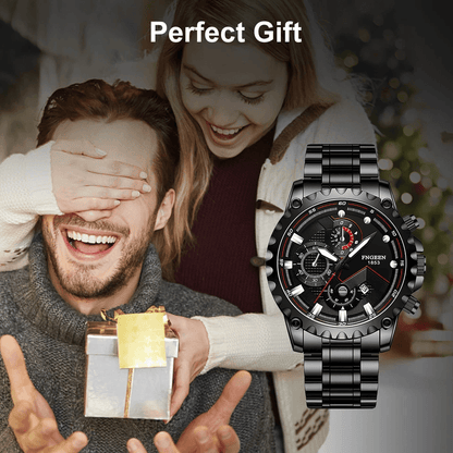 Waterproof Mens Watch Classic Stainless Steel Quartz Luminous Luxury Wristwatch For Business And Ca 5